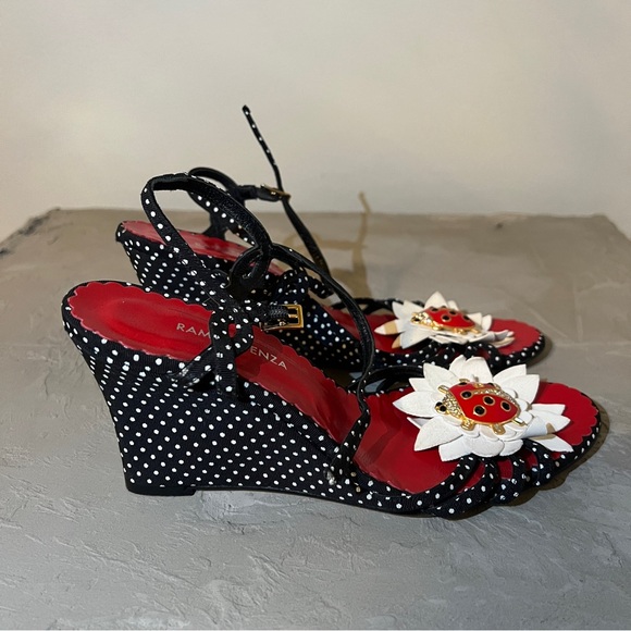 RAMÓN TENZA LADYBUG POLKA DOT WEDGE- Sz 8 - Picture 8 of 15